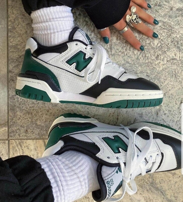 New balance 550 white green black 