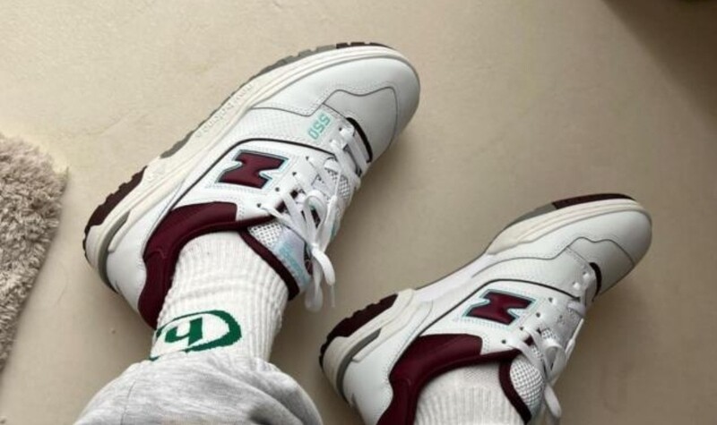 New balance 550 burgundy Cyan