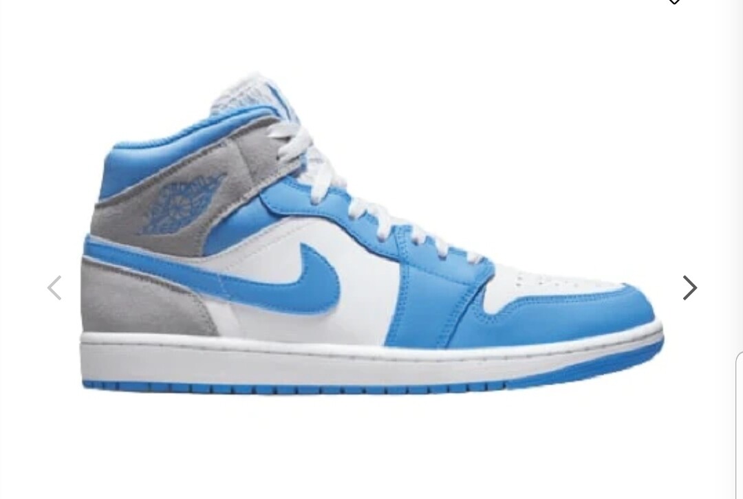  air jordan 1 mid university blue grey 