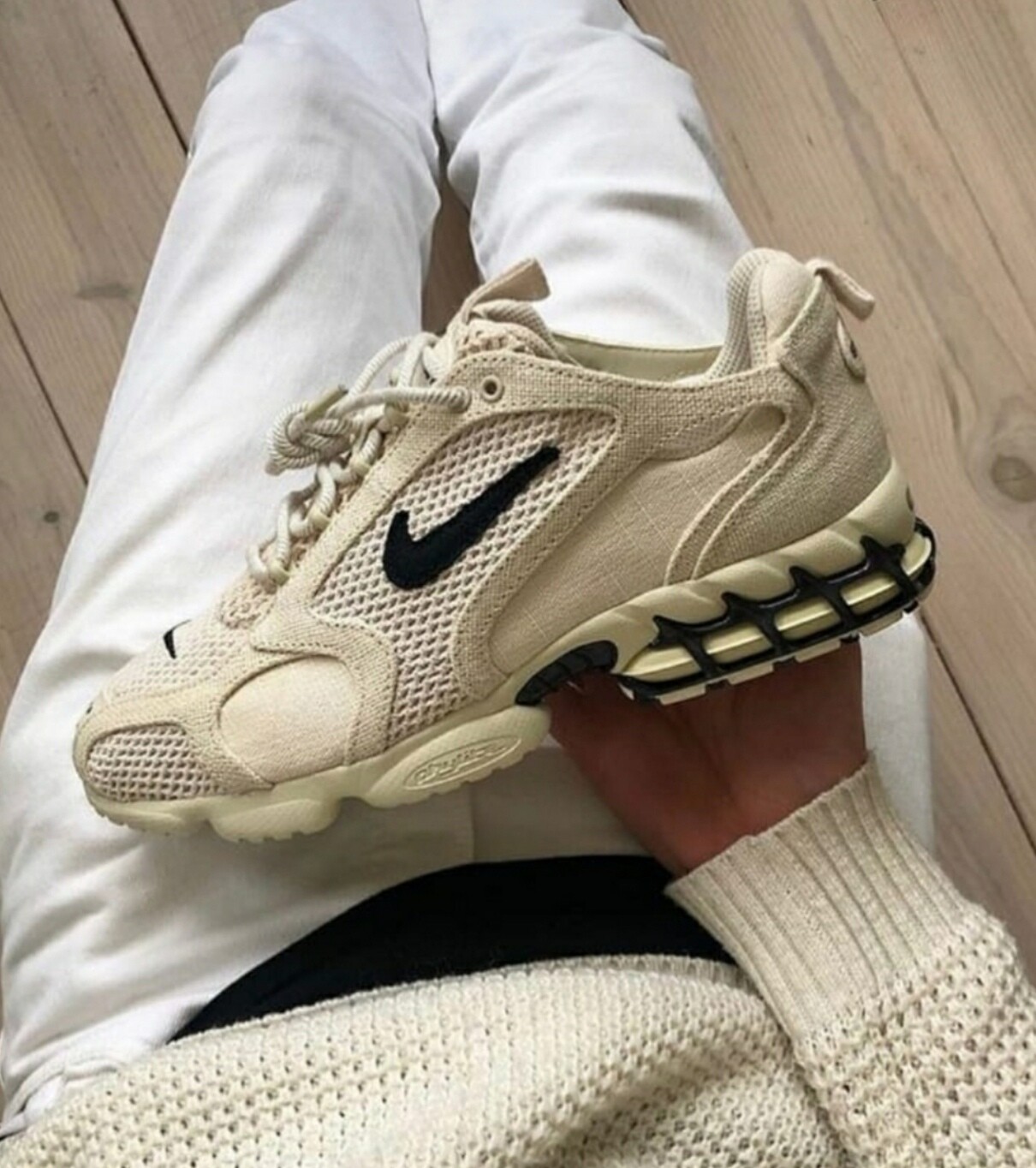 Nike air  zoom spiridon cage 2 stussy fossil