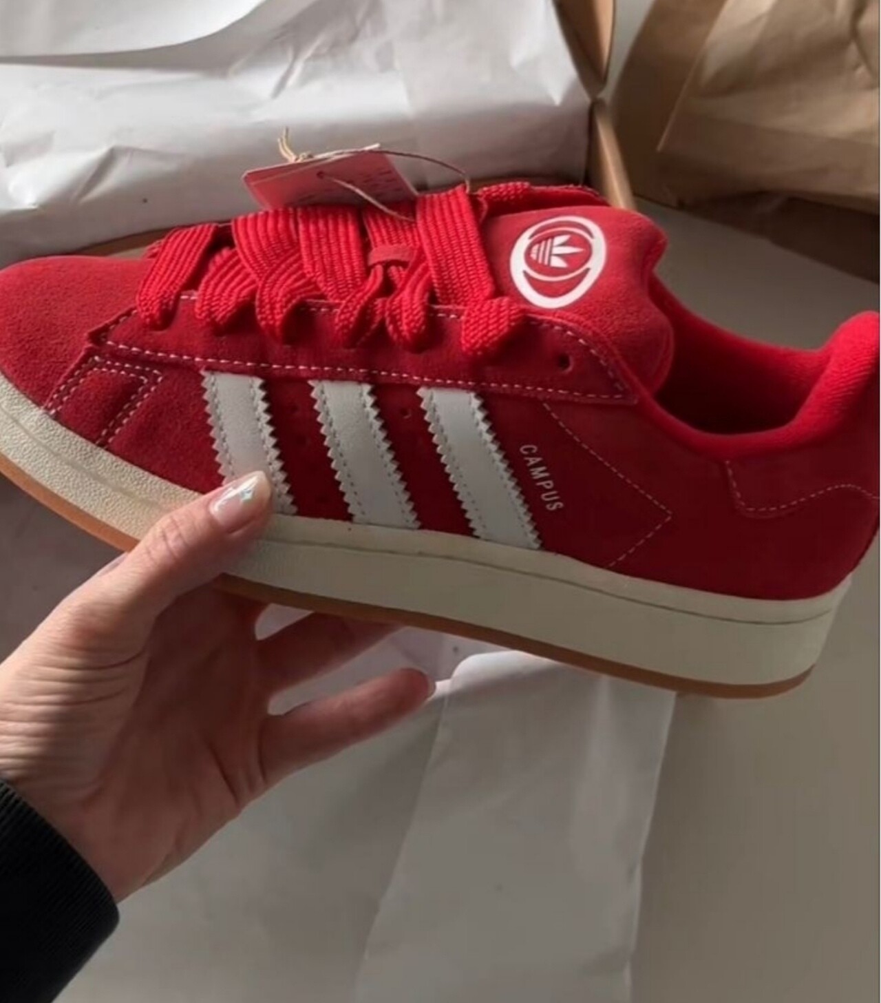 Adidas campus 00s better scarlet cloud white