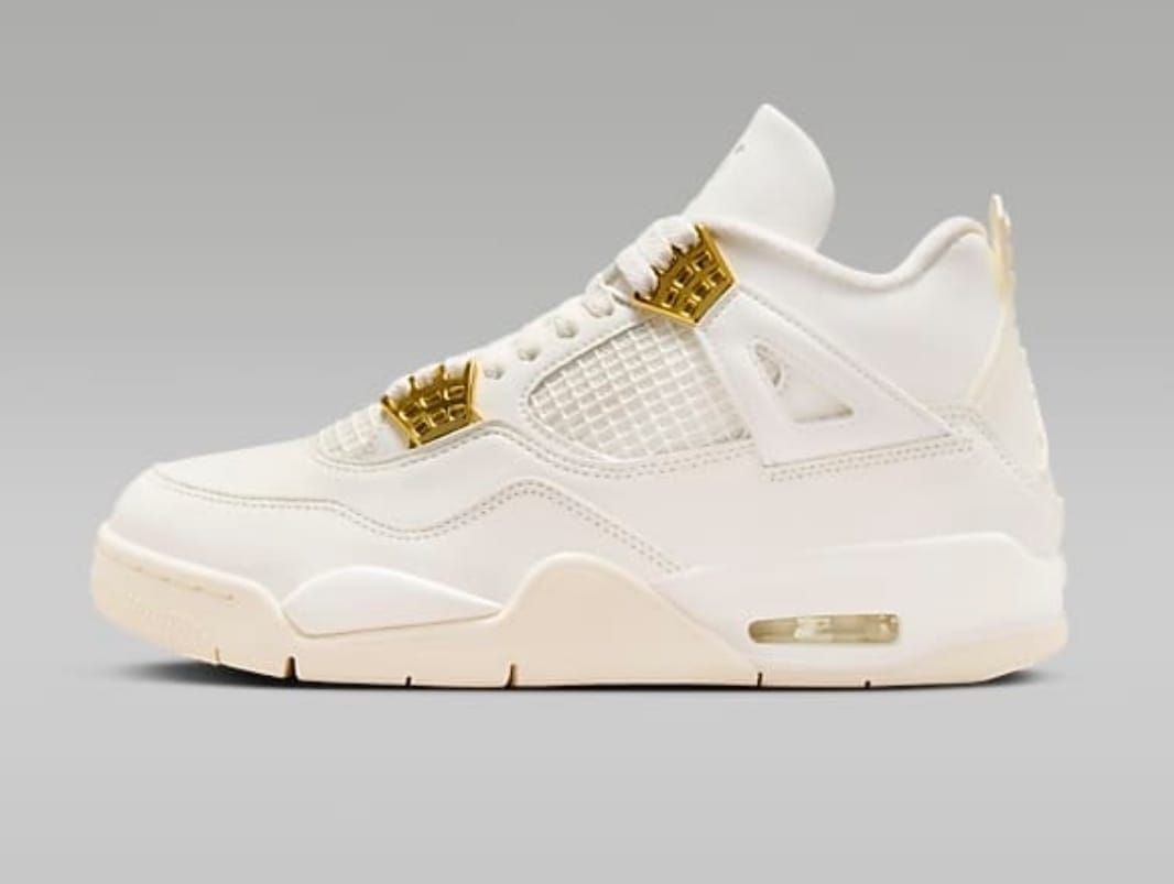 air jordan 4 metallic  gold