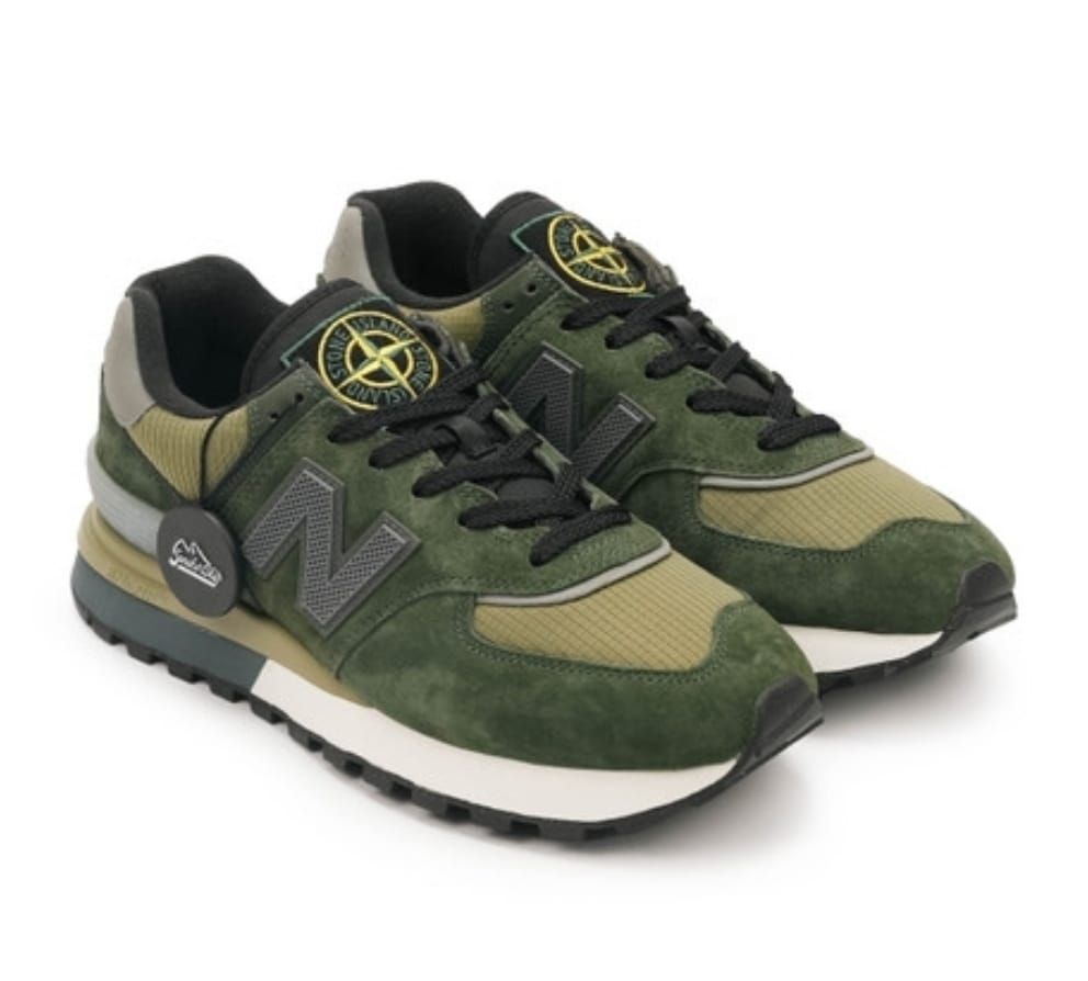 new balance 574 legacy stone island dark green 
