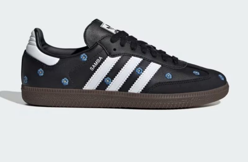 Adidas  samba light blue floral