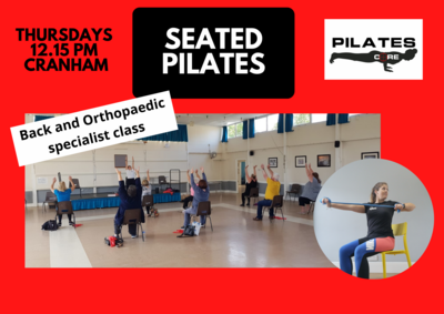 Seated Pilates - Thursdays 12:15pm
@ Cranham Community Centre