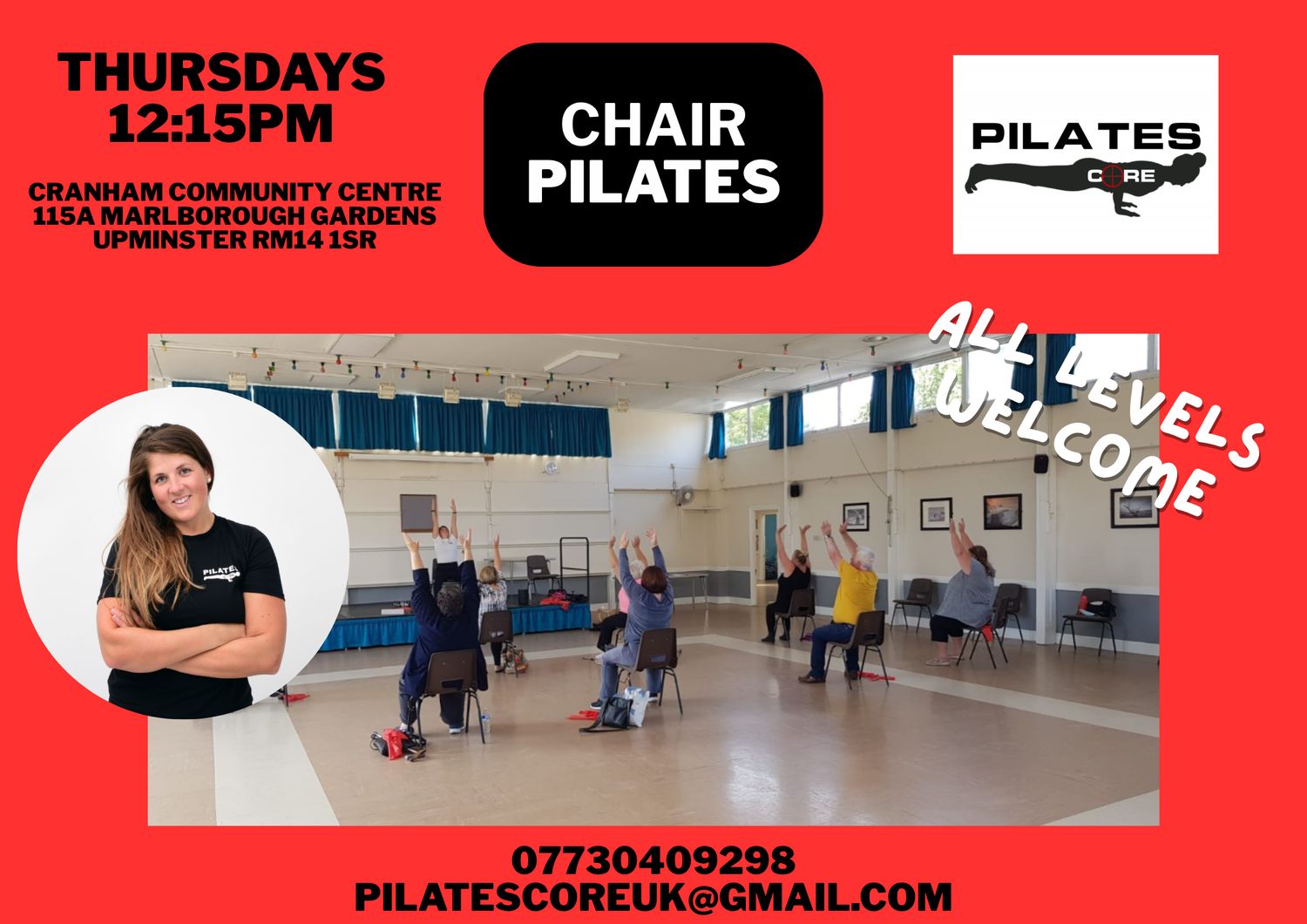 Chair Pilates - Thursdays 12:15pm @ Cranham Community Centre