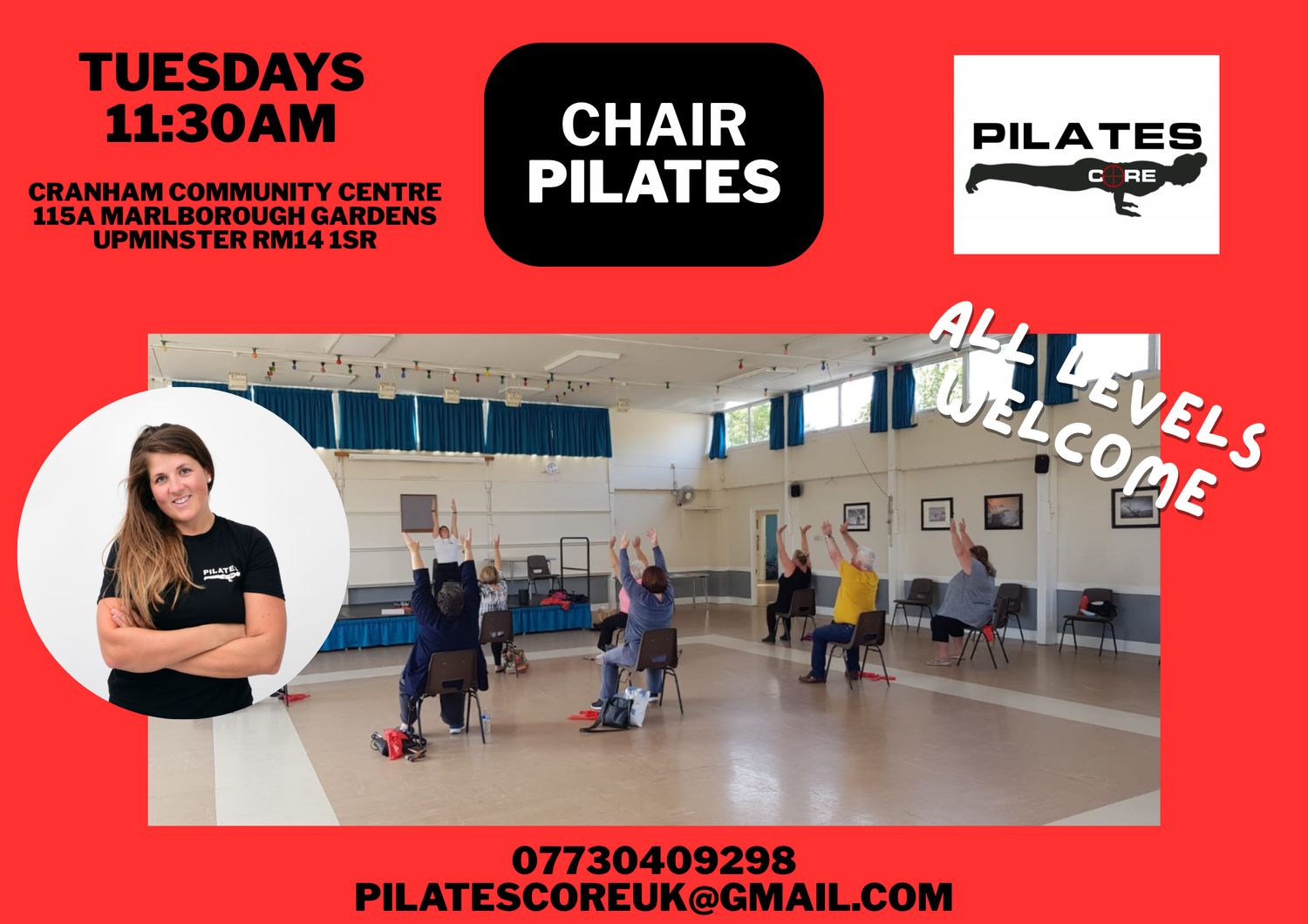 Chair Pilates - Tuesday 11:30am @ Cranham Community Centre