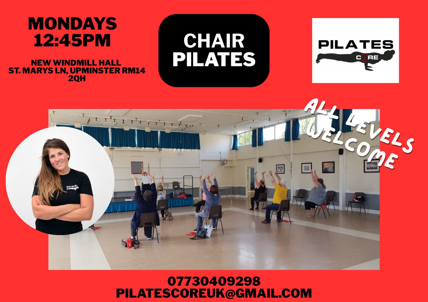 Chair Pilates - Monday 12:45pm @ New Windmill Hall
