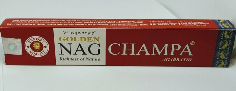 NAG CHAMPA GOLDEN  Incienso Varilla Satya