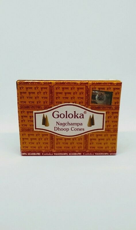Incienso en cono Goloka Nag Champa (amarillo)