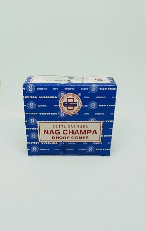 Incienso en cono Satya Nag Champa (azul)