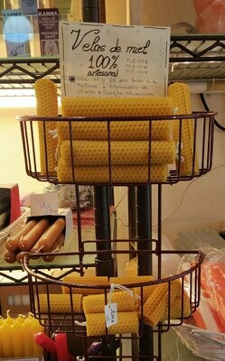 Velas de miel 100% artesanales con mecha de algodón (panal de abeja). Vela de 6,5cm*2,5cm aprox.