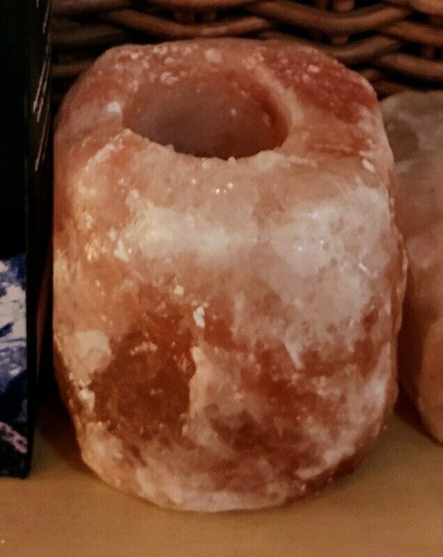 Posa velas de sal del Himalaya hasta 1,5 kg - En bruto, rústicas