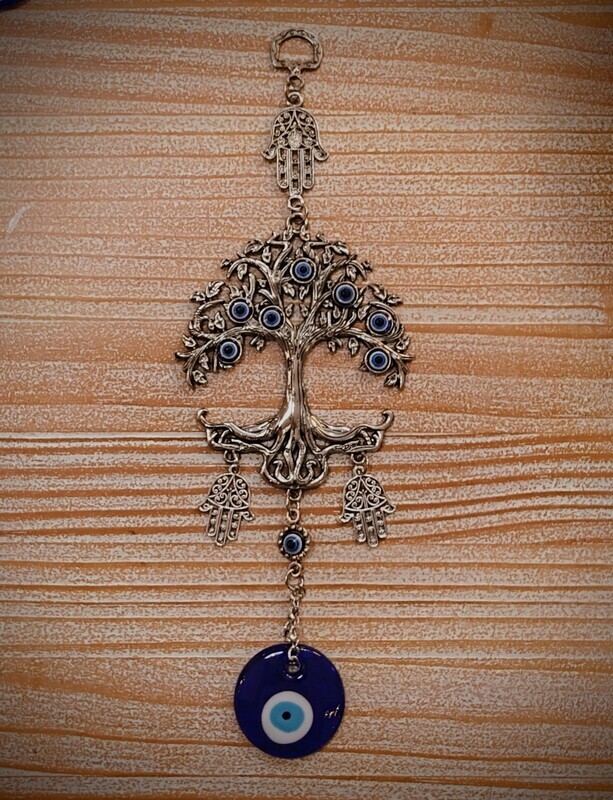 Decoración ojo turco. Colgante árbol de la vida
