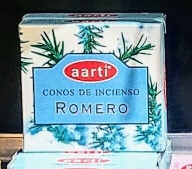 Incienso cono: ROMERO. 1caja de 12conos.