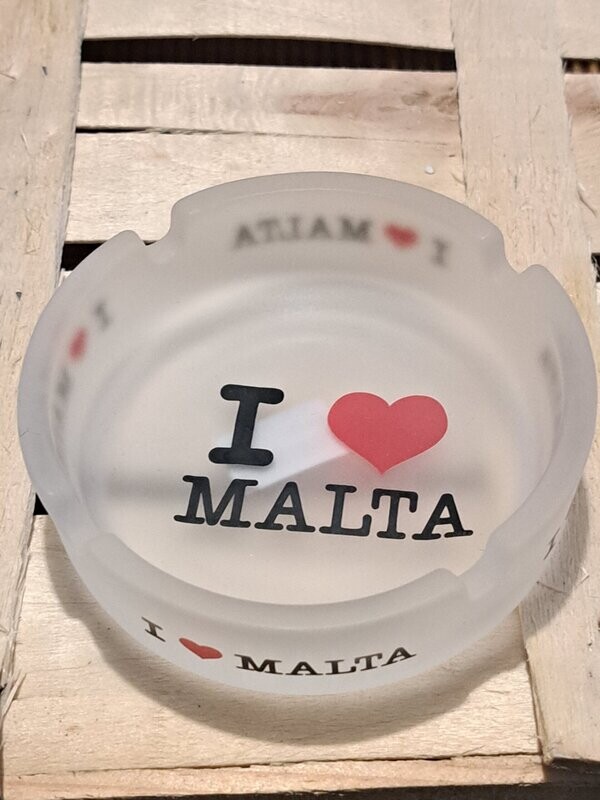 Cendrier verre I love Malta!
