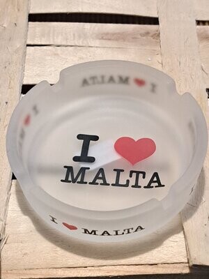 Cendrier verre I love Malta!