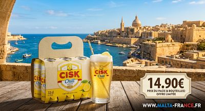 ? Pack 6 x Cisk Chill Lemon (33 cl) – La Fraîcheur de Malte chez Vous ! ? Pack 6 x Cisk Chill Lemon (33 cl) – La Fraîcheur de Malte chez Vous !