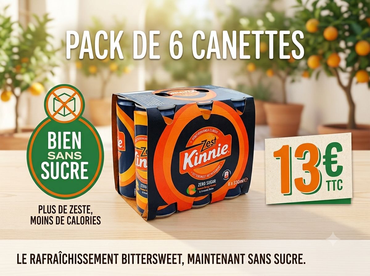 Kinnie Zest Canettes 33cl pack de 6 canettes