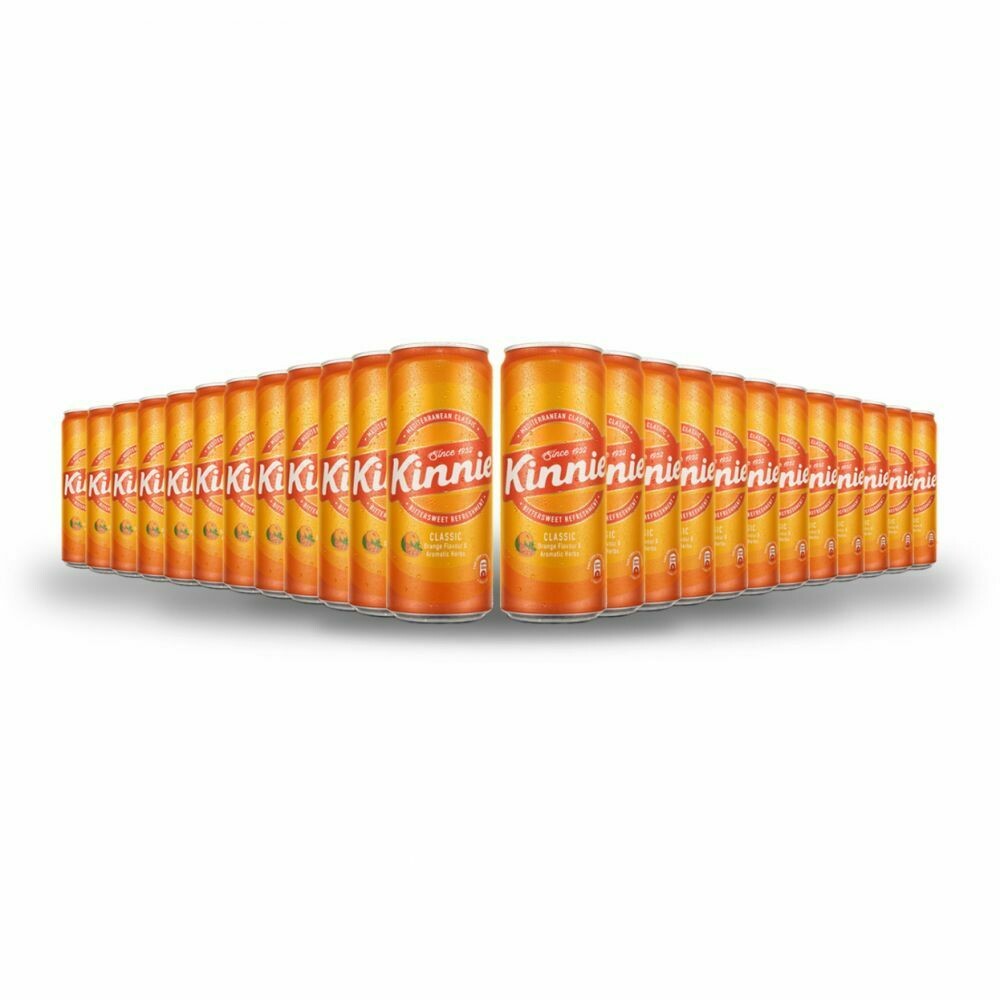 Pack de 24 Canettes Kinnie – 33cl : Le Goût Authentique de Malte. Livraison Offerte! En France!