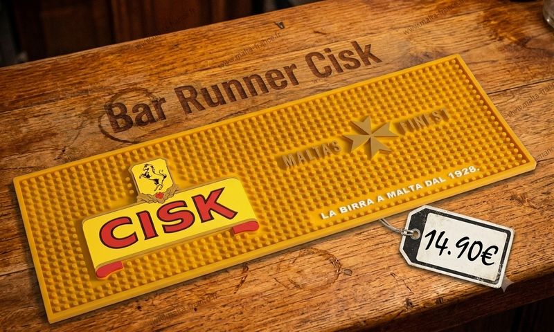 ? Bar Runner Jaune Cisk – L’esprit maltais sur votre comptoir !