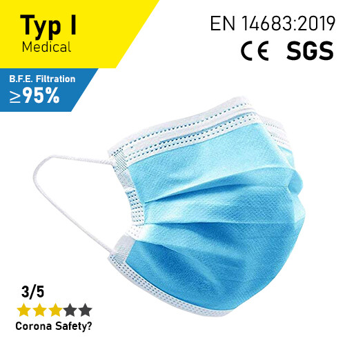 Medizinische Maske - Typ I - 50er Packung Medizinische Maske - Typ I - 50er Packung