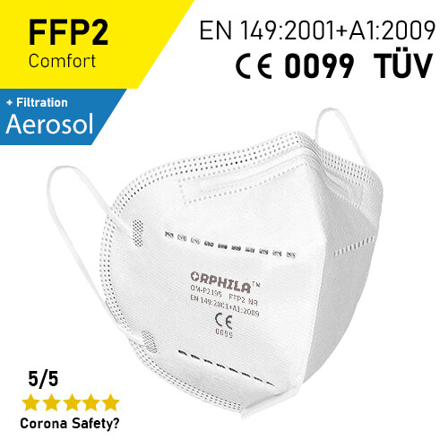 FFP2 Atemschutzmaske - 10er Packung / CE + TÜV-Geprüft FFP2 Atemschutzmaske - 10er Packung / CE + TÜV-Geprüft