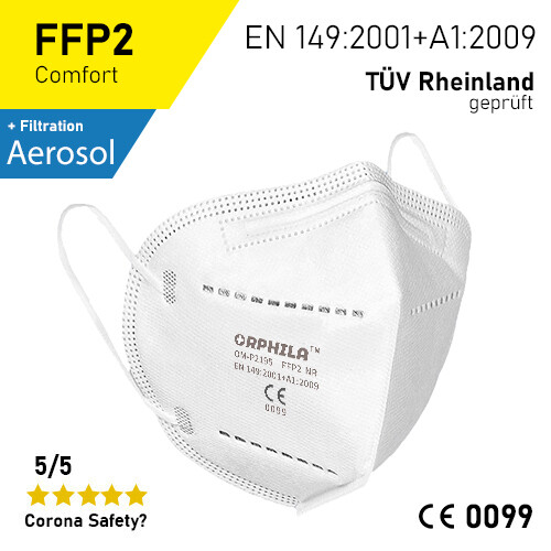 FFP2 Atemschutzmaske - 10er Packung / TÜV-Rheinland geprüft FFP2 Atemschutzmaske - 10er Packung / TÜV-Rheinland geprüft