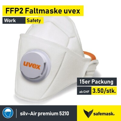 FFP2-Atemschutz-Faltmaske uvex silv-Air 5210 premium