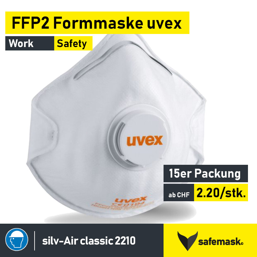 FFP2-Atemschutz-Formmaske uvex silv-Air c 2210