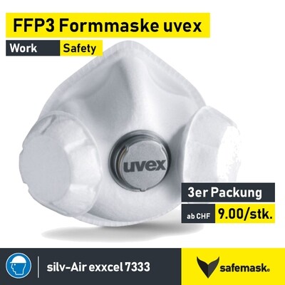 FFP3-Atemschutz-Formmaske uvex silv-Air e 7333