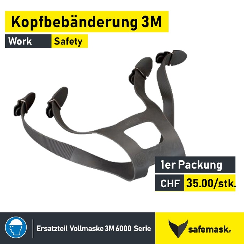 Kopfbebänderung Vollmaske 3M Serie 6000