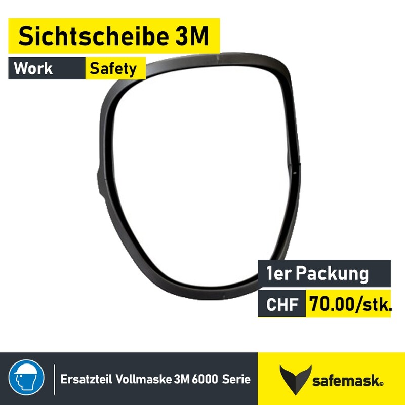 Sichtscheibe Vollmaske 3M Serie 6000
