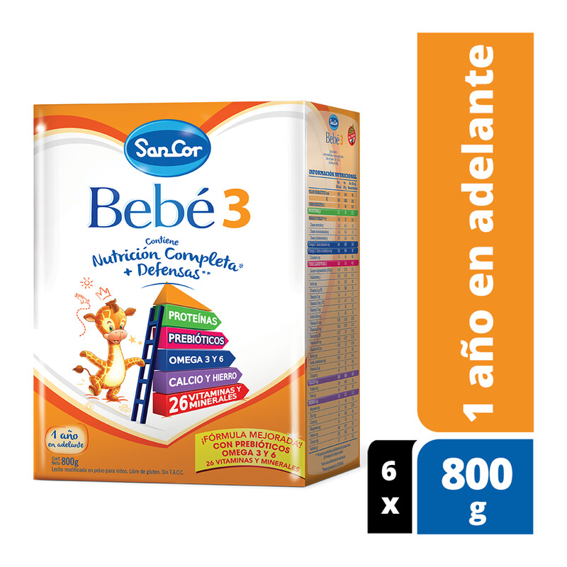 Leche infantil en polvo SANCOR BEBÉ 3.