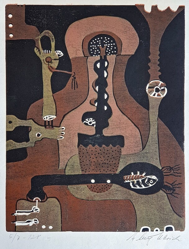 Holzschnitt „Landschaft II "