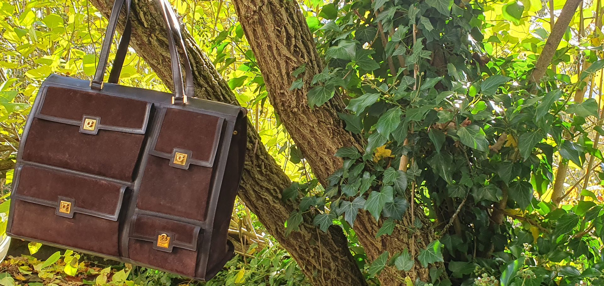 Ferragamo  Seltene große Ledertasche