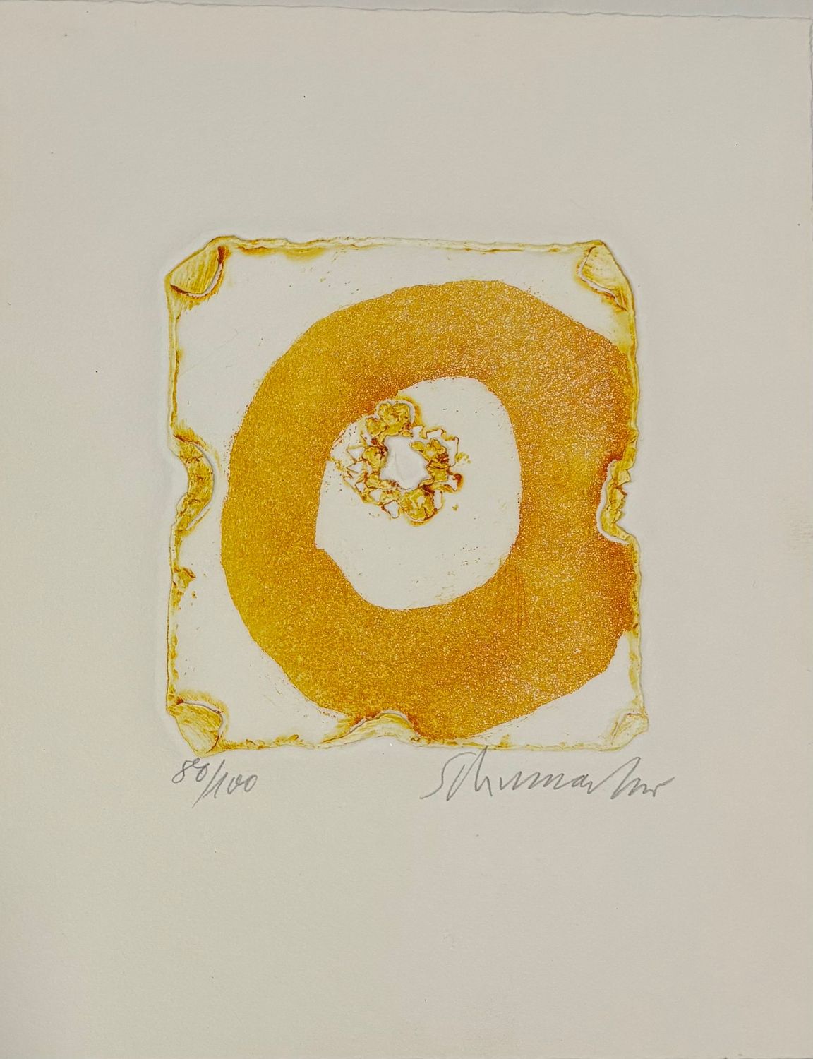 Emil Schumacher Farbaquatintaradierung 1964