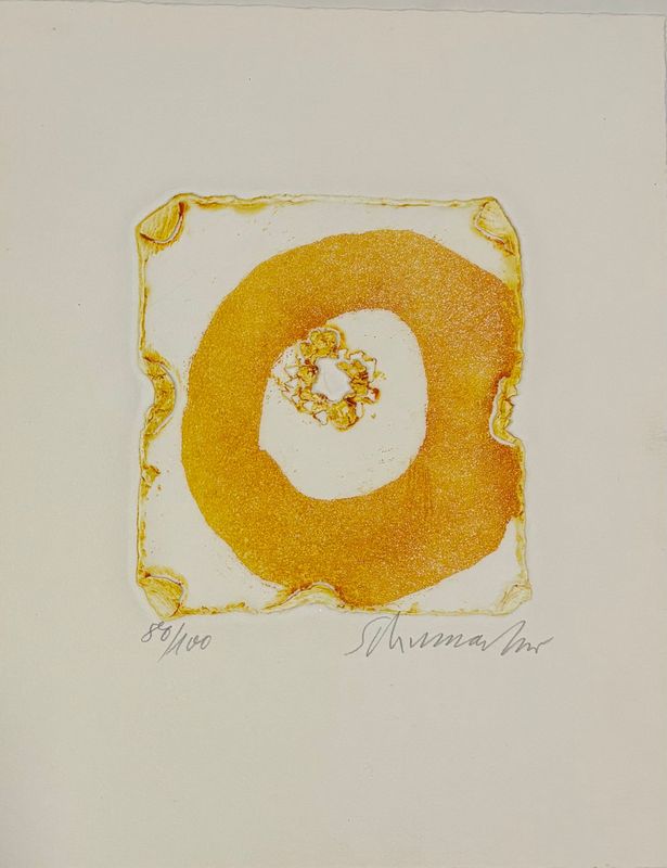 Emil Schumacher Farbaquatintaradierung 1964