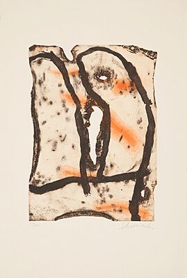 Emil Schumacher Farbaquatintaradierung  1972