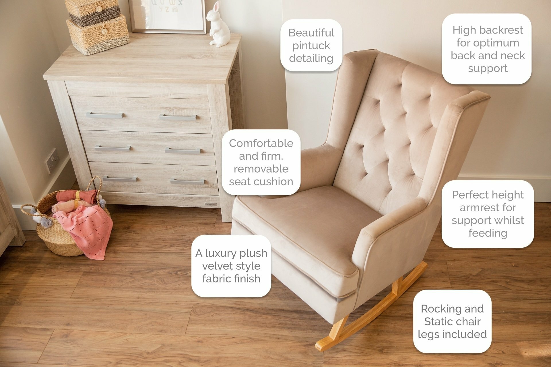 convertible nursing rocker