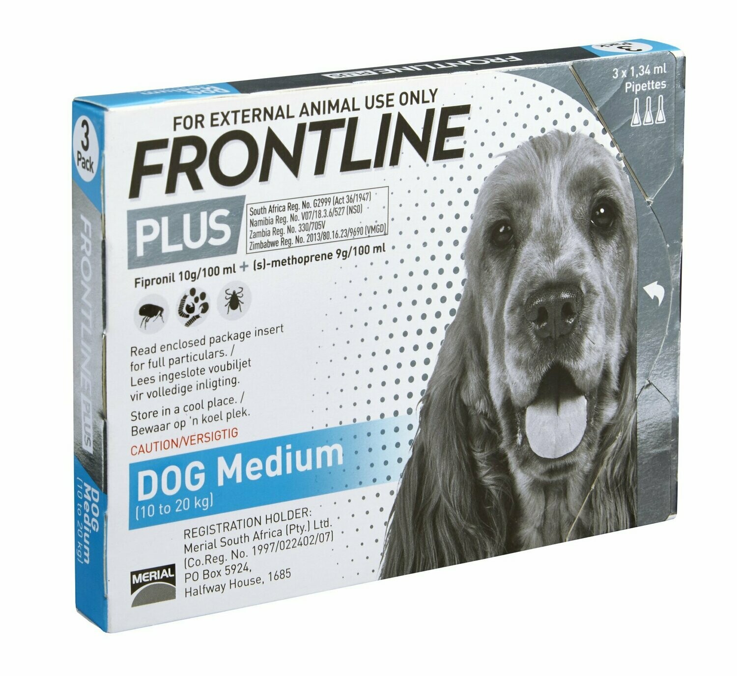 frontline plus spot on medium dog