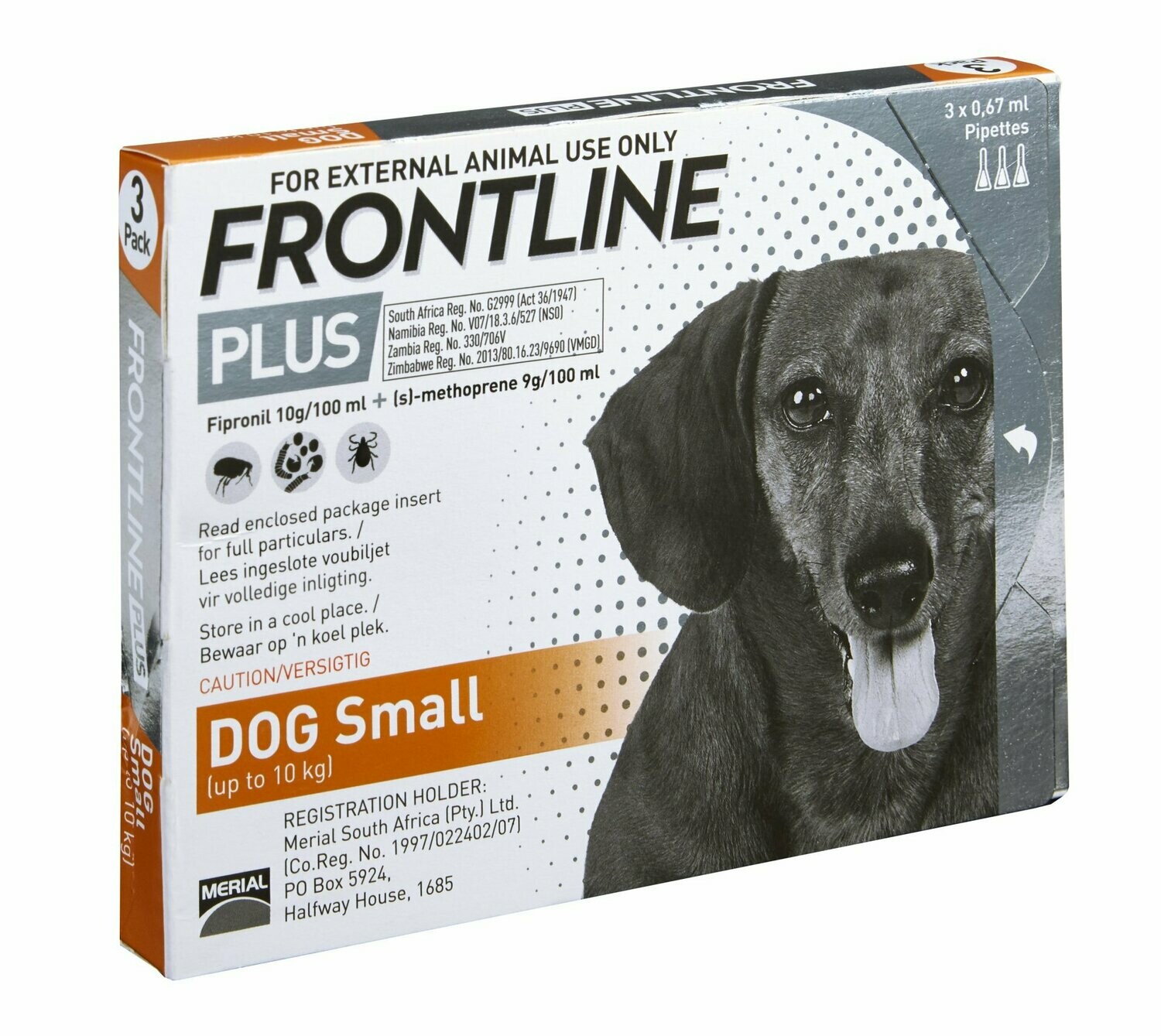frontline plus spot on small dog