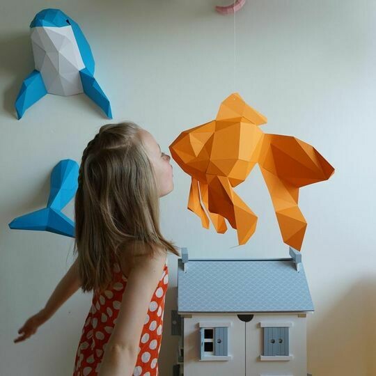 3D Κατασκευή από χαρτί Chi-Chi the Goldfish