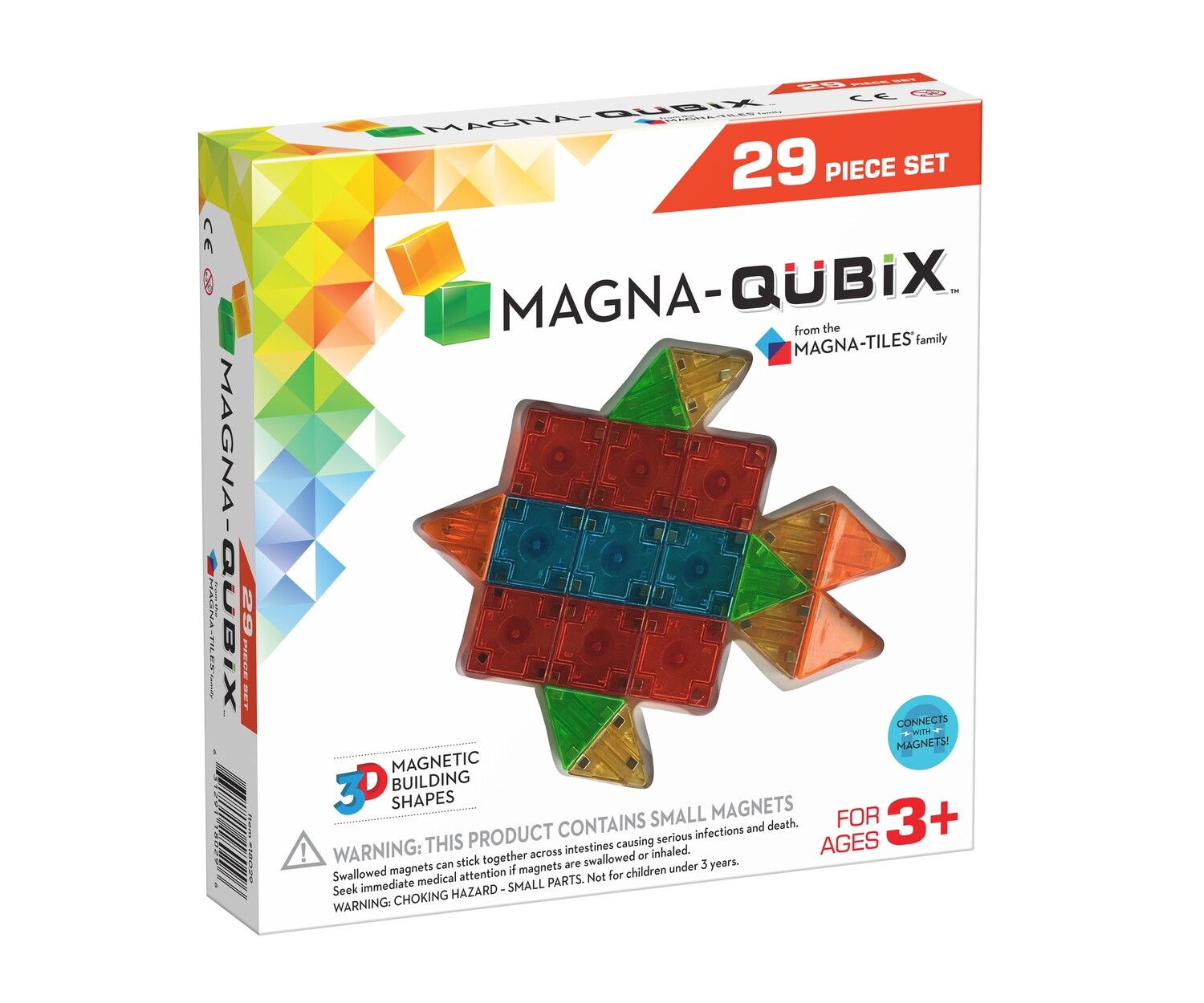MAGNA-TILES Μαγνητικό Παιχνίδι 29 κομματιών QuBix