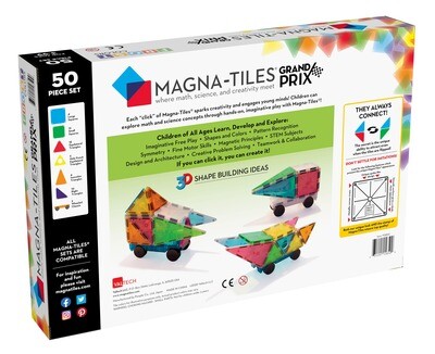 MAGNA-TILES Μαγνητικό Παιχνίδι 50 κομματιών Grand Prix