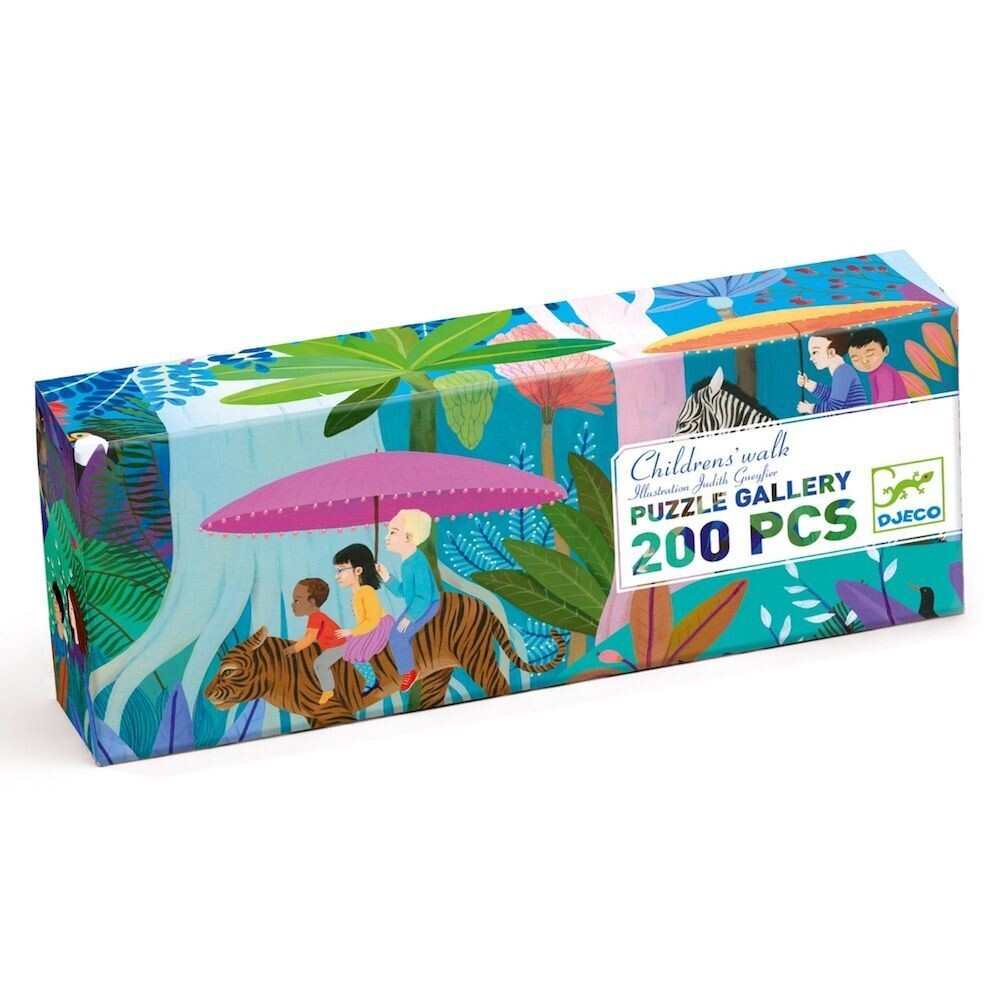 Παζλ-Ποστερ Γίγας Βόλτα στη Ζούγκλα 200 pcs Djeco