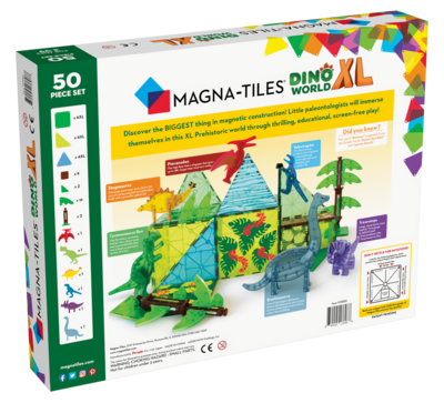 MAGNA-TILES Μαγνητικό Παιχνίδι 50 κομματιών Dino World XL