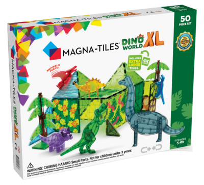 MAGNA-TILES Μαγνητικό Παιχνίδι Dino World XL 50 κομματιών