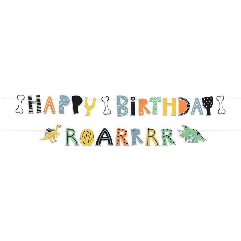 Γιρλάντα Happy Birthday Dino Roars 2 τεμάχια