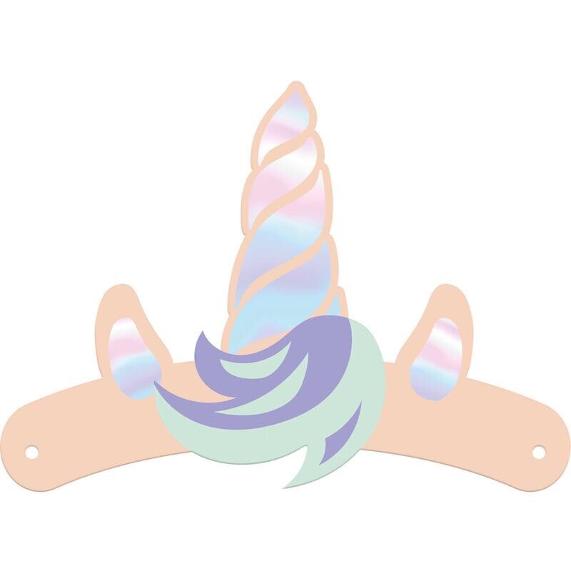 Χάρτινα Καπελάκια Unicorns &amp; Rainbows 6 τεμάχια